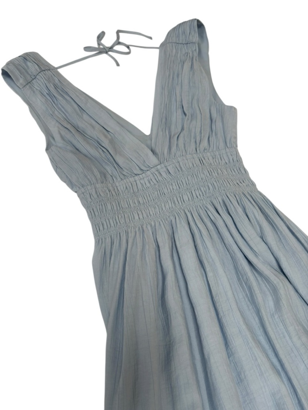 Abercrombie & Fitch Baby Blue V-Neck Maxi Dress - Picture 4 of 5